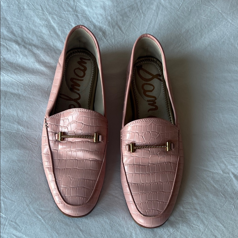 Sam Edelman Pink Croc Loafers